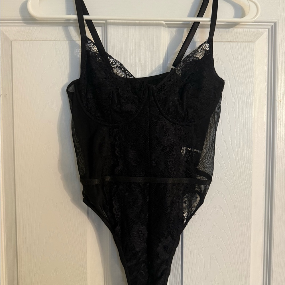 SHEIN Black Lace Bodysuit